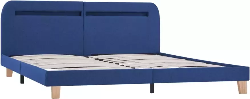 VidaXL -Bedframe-met-LED-stof-blauw-180x200-cm - Foto 3
