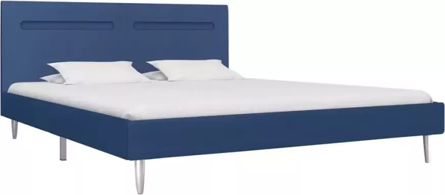 VidaXL -Bedframe-met-LED-stof-blauw-180x200-cm - Foto 4