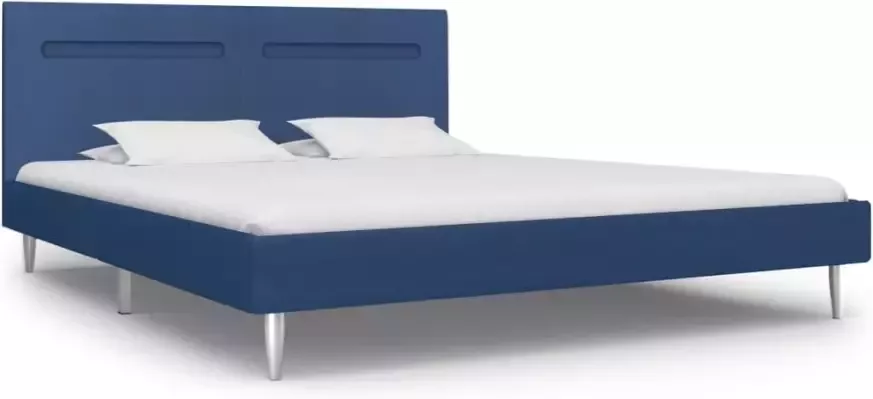 VidaXL -Bedframe-met-LED-stof-blauw-180x200-cm - Foto 2
