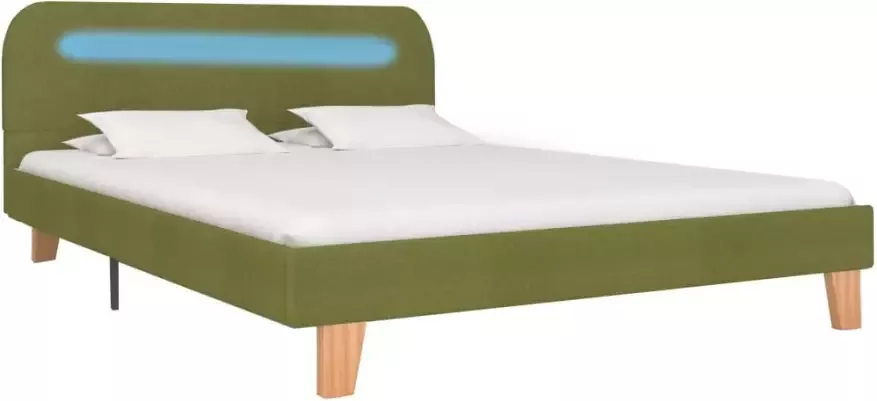 VidaXL -Bedframe-met-LED-stof-groen-140x200-cm - Foto 3