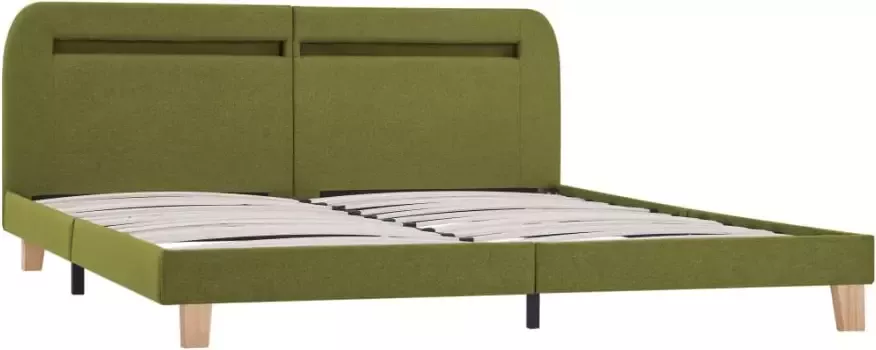 VidaXL -Bedframe-met-LED-stof-groen-160x200-cm - Foto 3