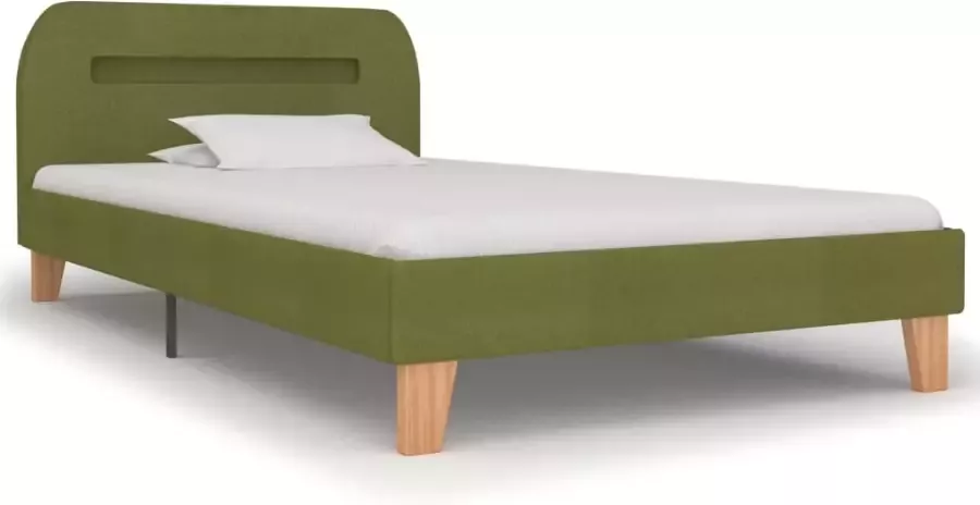 VidaXL -Bedframe-met-LED-stof-groen-90x200-cm