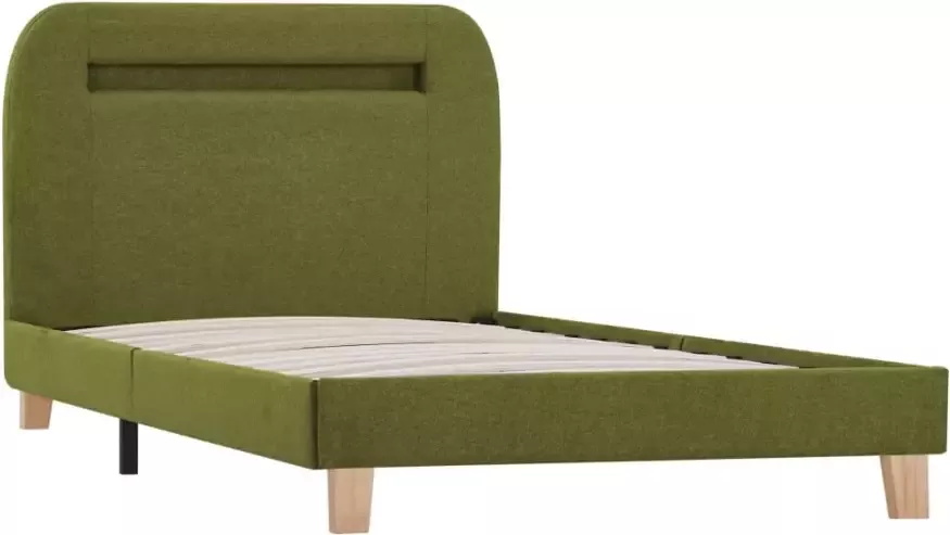 VidaXL -Bedframe-met-LED-stof-groen-90x200-cm - Foto 5