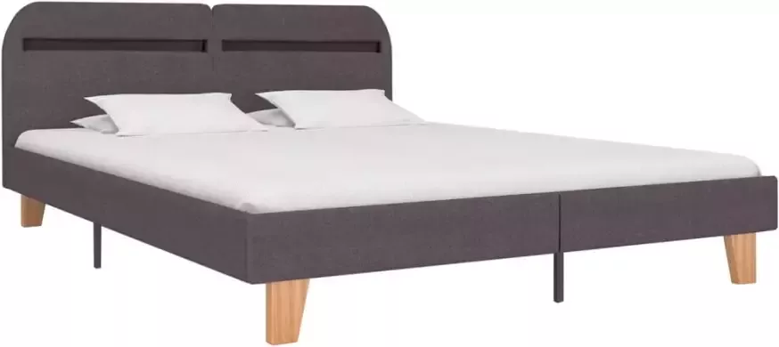 VidaXL -Bedframe-met-LED-stof-taupe-160x200-cm - Foto 4