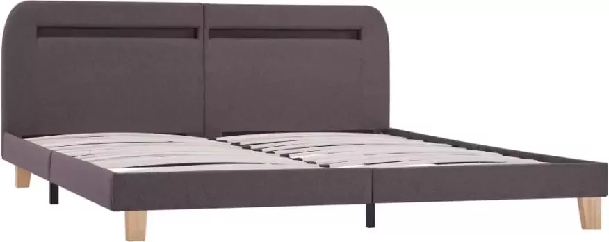 VidaXL -Bedframe-met-LED-stof-taupe-160x200-cm - Foto 3