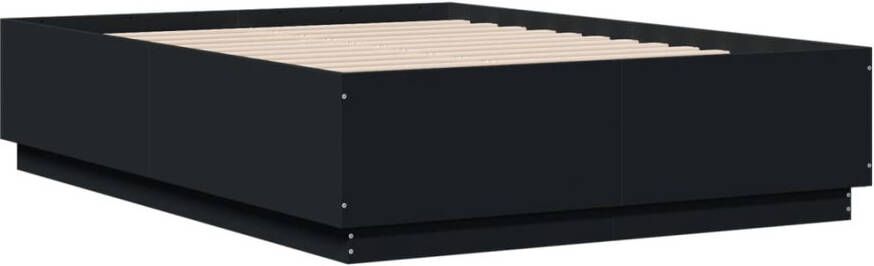 VidaXL -Bedframe-met-LED-verlichting-bruin-eikenkleurig-120x190-cm - Foto 3