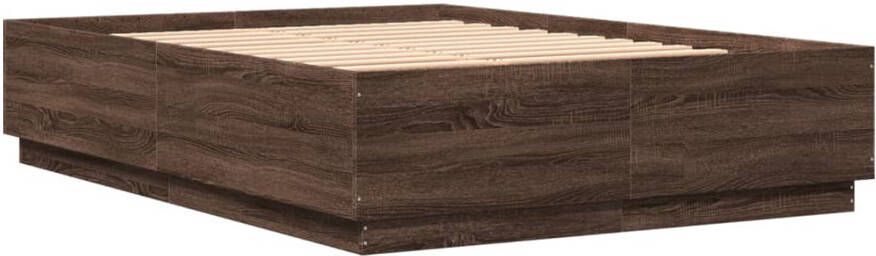 VidaXL -Bedframe-met-LED-verlichting-bruin-eikenkleurig-160x200-cm - Foto 3