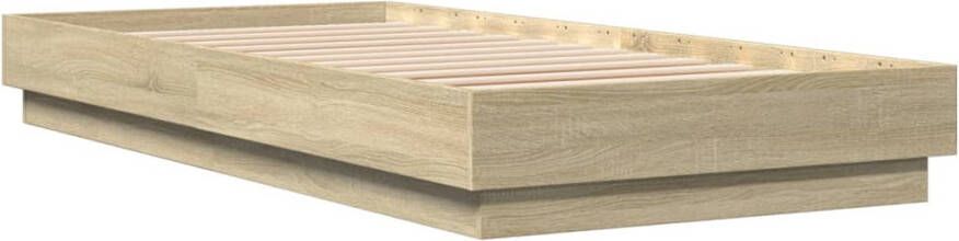 VidaXL -Bedframe-met-LED-verlichting-sonoma-eikenkleurig-100x200-cm - Foto 3