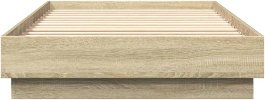 VidaXL -Bedframe-met-LED-verlichting-sonoma-eikenkleurig-100x200-cm - Foto 2