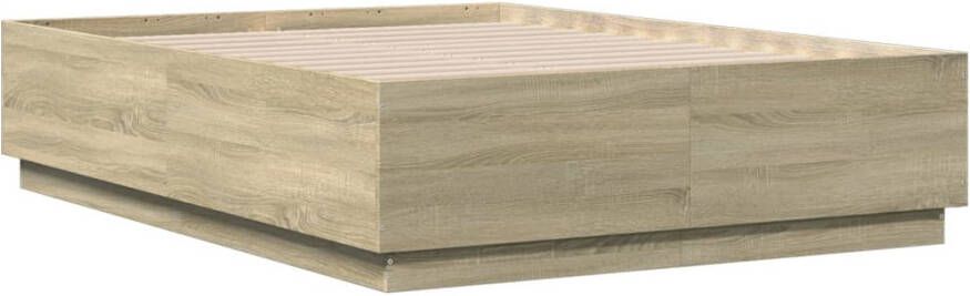 VidaXL -Bedframe-met-LED-verlichting-sonoma-eikenkleurig-140x200-cm - Foto 3