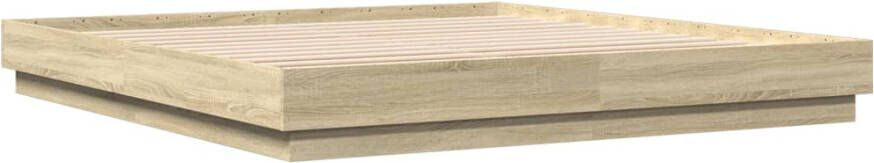 VidaXL -Bedframe-met-LED-verlichting-sonoma-eikenkleurig-180x200-cm - Foto 3