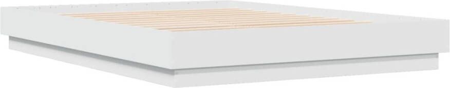 VidaXL -Bedframe-met-LED-verlichting-wit-160x200-cm - Foto 3
