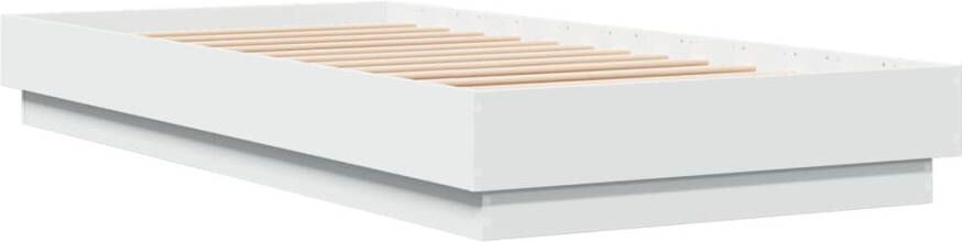 VidaXL -Bedframe-met-LED-verlichting-wit-90x200-cm - Foto 3