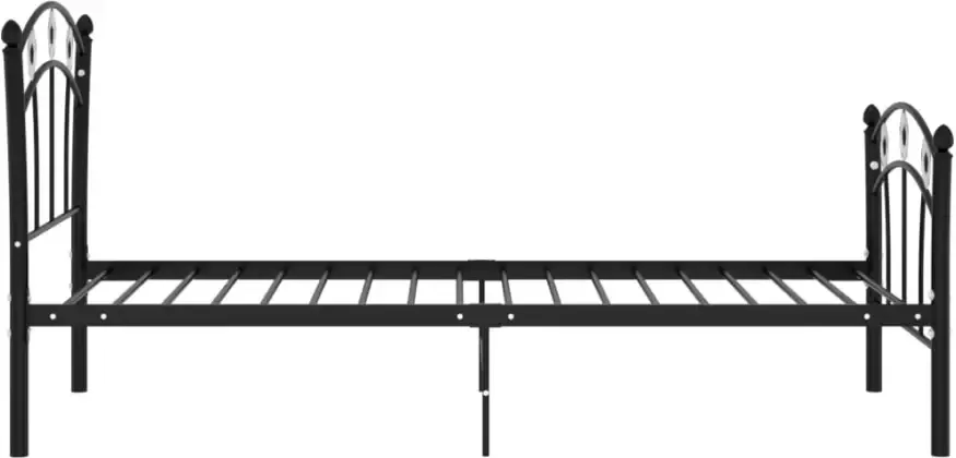 VidaXL -Bedframe-met-voetbaldesign-metaal-zwart-90x200-cm - Foto 4