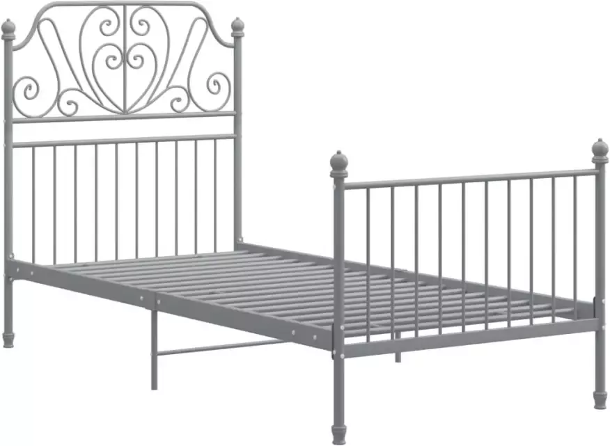 VidaXL -Bedframe-metaal-grijs-100x200-cm - Foto 5