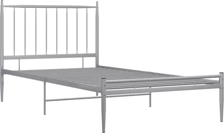 VidaXL -Bedframe-metaal-grijs-100x200-cm - Foto 4