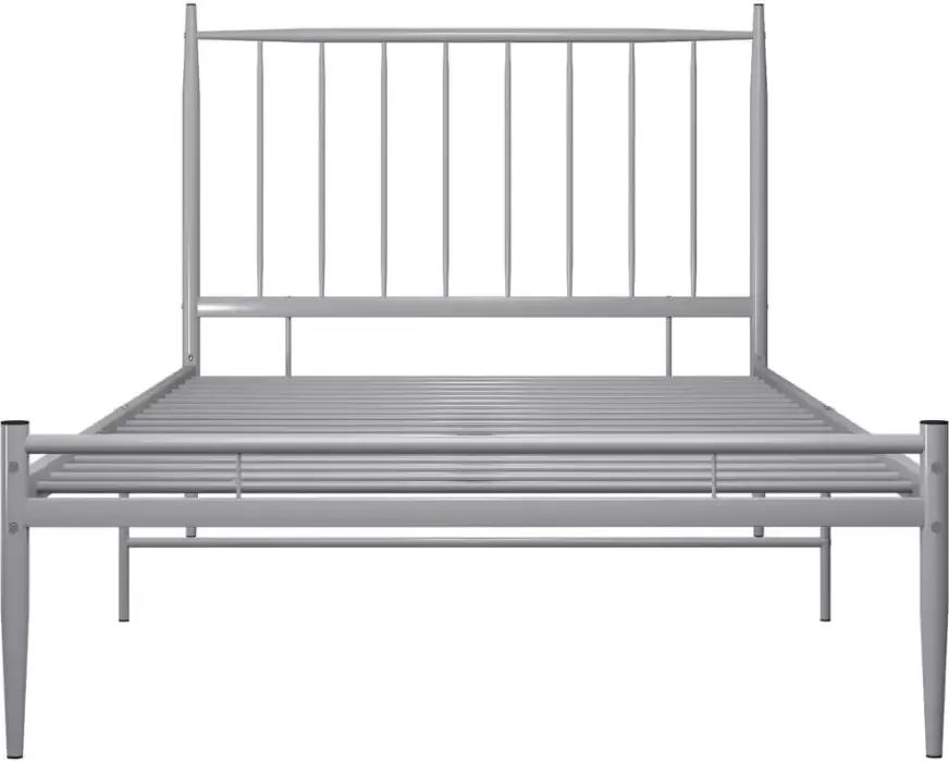 VidaXL -Bedframe-metaal-grijs-100x200-cm - Foto 3