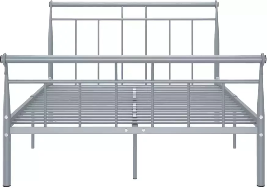VidaXL -Bedframe-metaal-grijs-120x200-cm