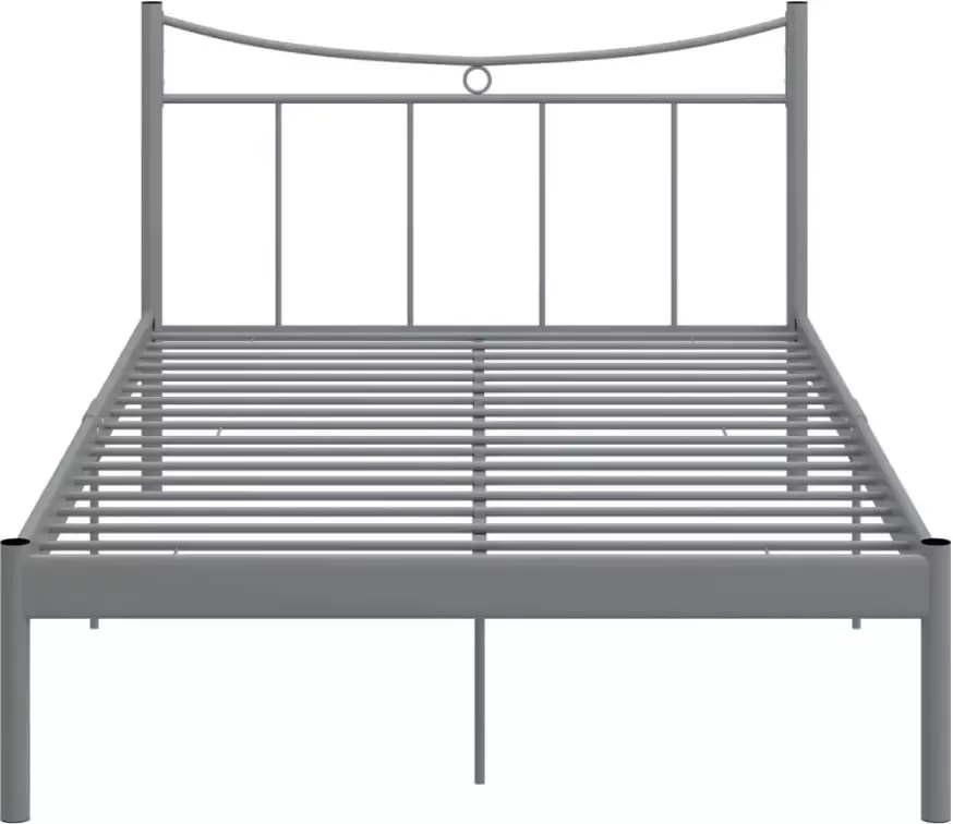 VidaXL -Bedframe-metaal-grijs-120x200-cm
