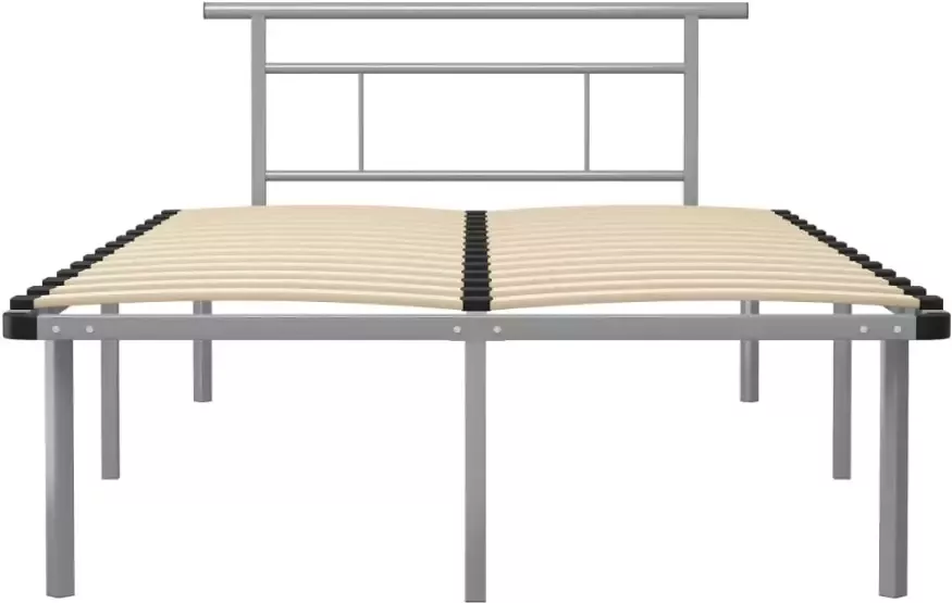 VidaXL -Bedframe-metaal-grijs-120x200-cm