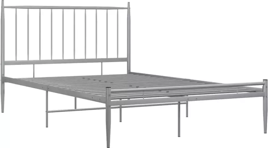 VidaXL -Bedframe-metaal-grijs-120x200-cm - Foto 2