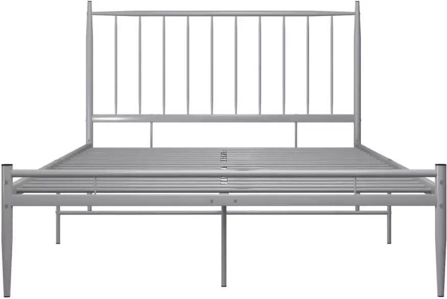 VidaXL -Bedframe-metaal-grijs-120x200-cm - Foto 1