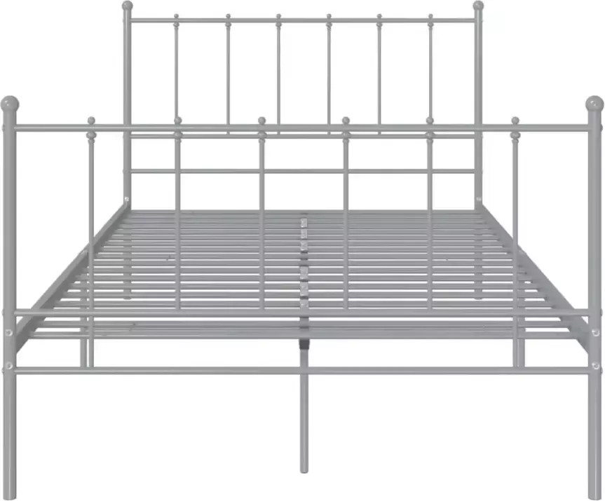 VidaXL -Bedframe-metaal-grijs-120x200-cm - Foto 2