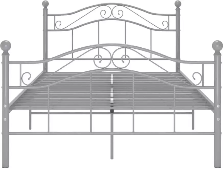 VidaXL -Bedframe-metaal-grijs-120x200-cm - Foto 2