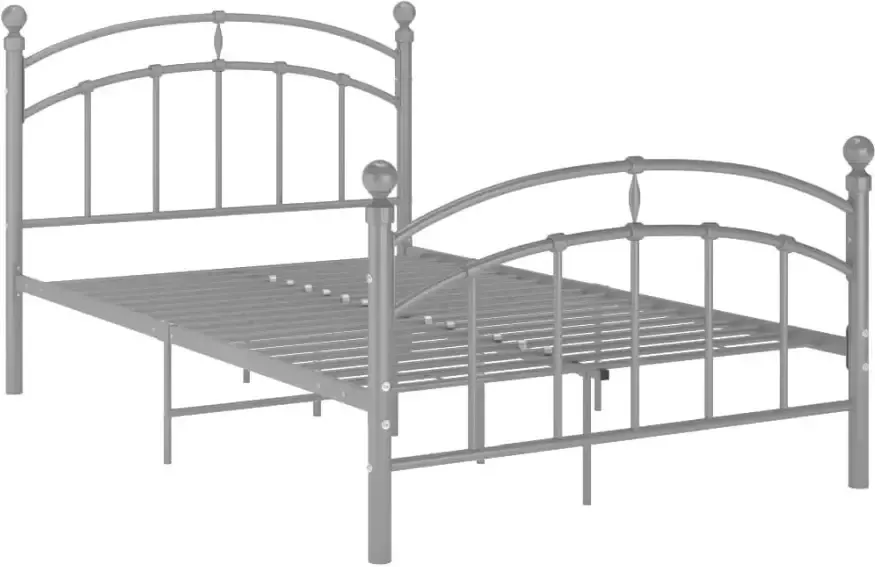 VidaXL -Bedframe-metaal-grijs-120x200-cm - Foto 4