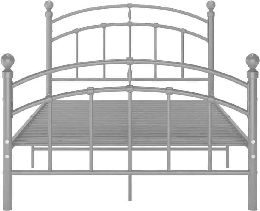 VidaXL -Bedframe-metaal-grijs-120x200-cm