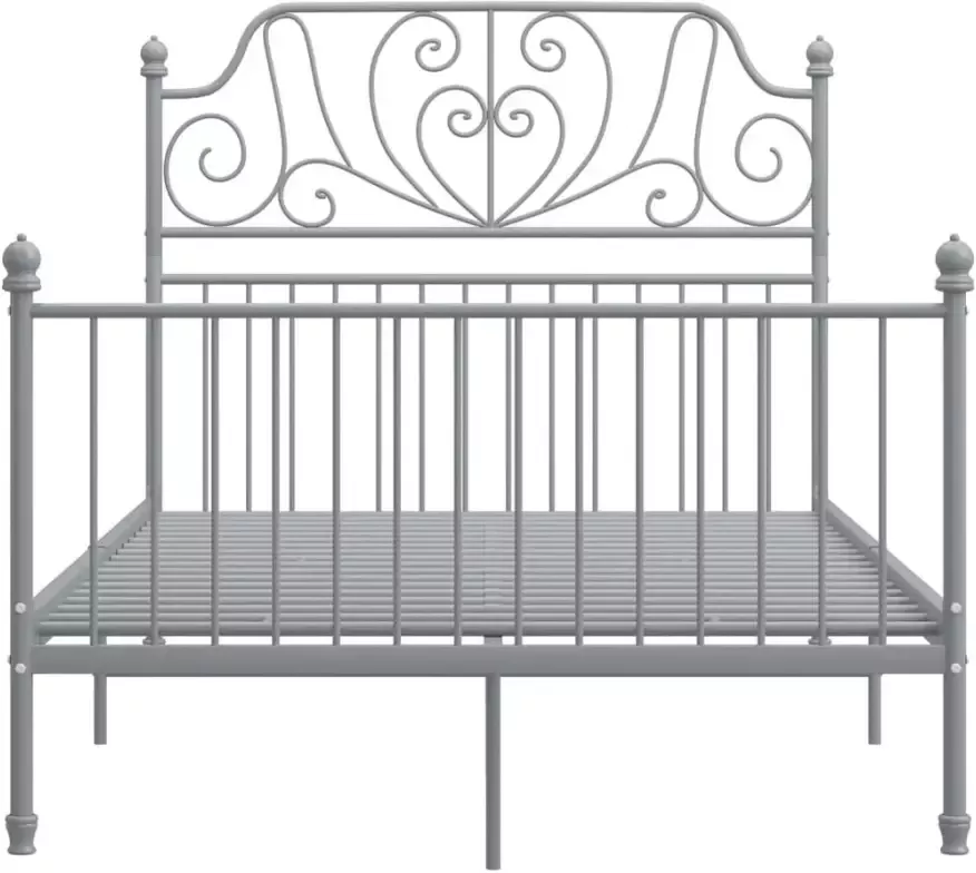 VidaXL -Bedframe-metaal-grijs-120x200-cm - Foto 2