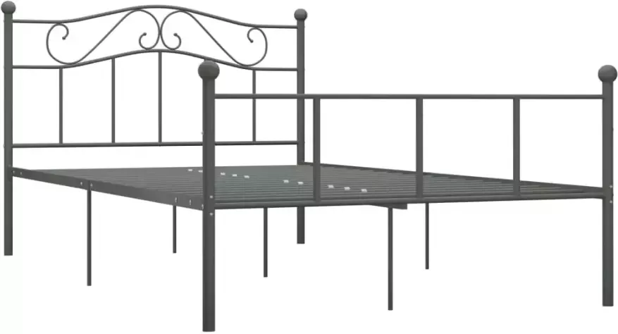 VidaXL -Bedframe-metaal-grijs-120x200-cm - Foto 4