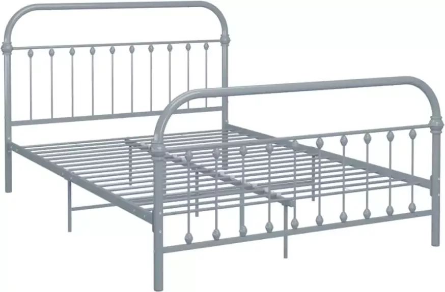 VidaXL -Bedframe-metaal-grijs-120x200-cm - Foto 4