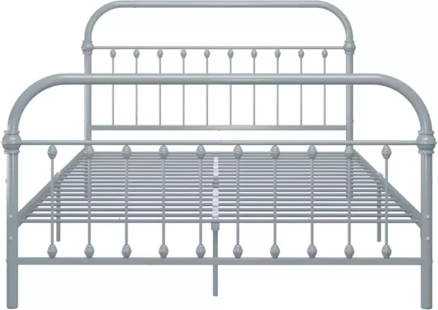 VidaXL -Bedframe-metaal-grijs-120x200-cm