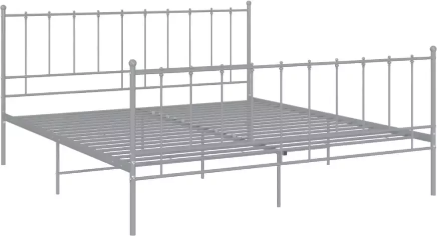 VidaXL Bedframe zonder matras metaal grijs 140x200 cm - Foto 4