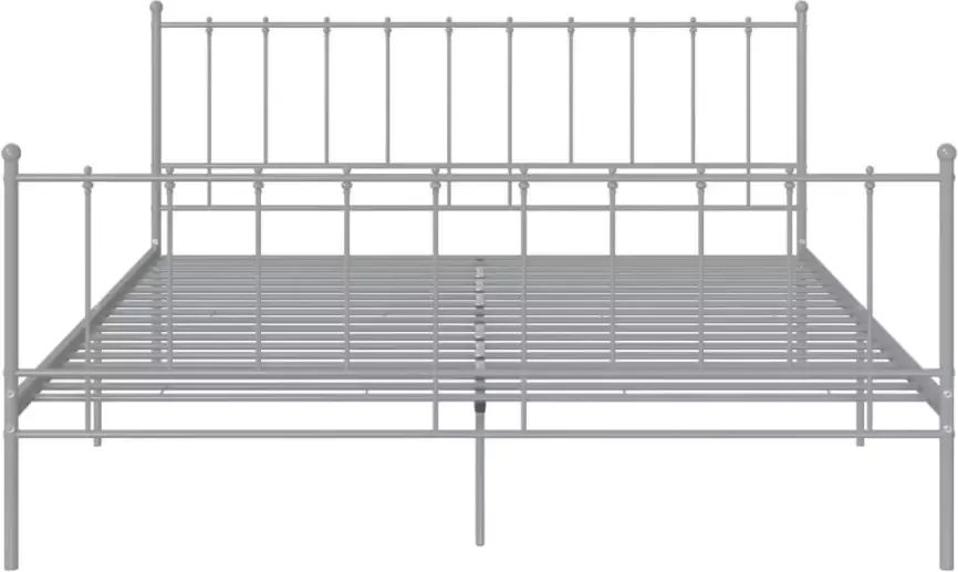 VidaXL Bedframe zonder matras metaal grijs 140x200 cm - Foto 3