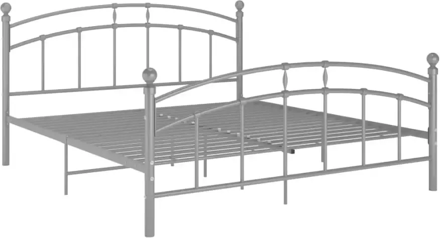 VidaXL -Bedframe-metaal-grijs-140x200-cm - Foto 4