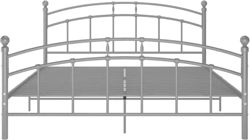 VidaXL -Bedframe-metaal-grijs-140x200-cm - Foto 2