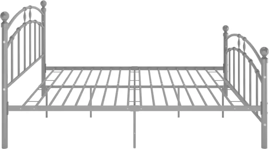 VidaXL -Bedframe-metaal-grijs-140x200-cm - Foto 3