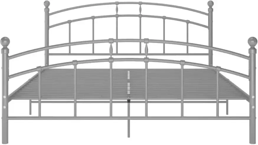 VidaXL -Bedframe-metaal-grijs-160x200-cm - Foto 3