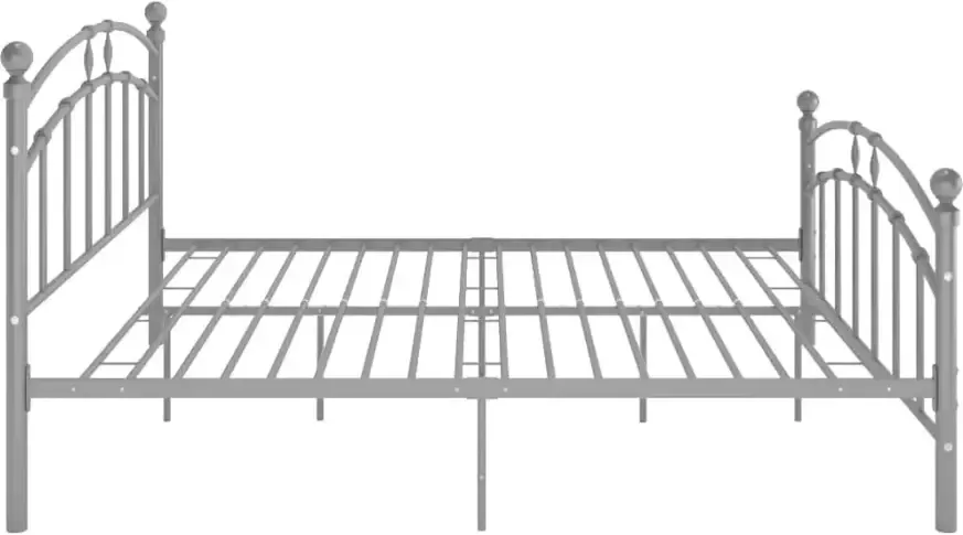 VidaXL -Bedframe-metaal-grijs-160x200-cm - Foto 4