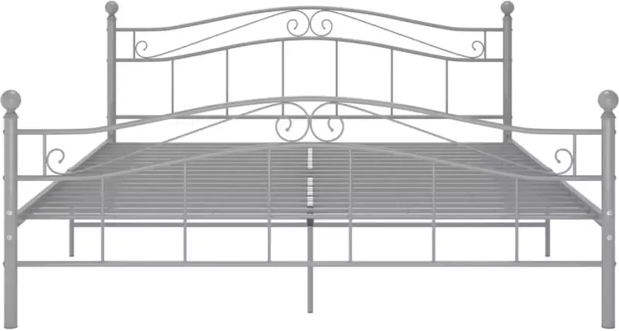 VidaXL -Bedframe-metaal-grijs-160x200-cm - Foto 2