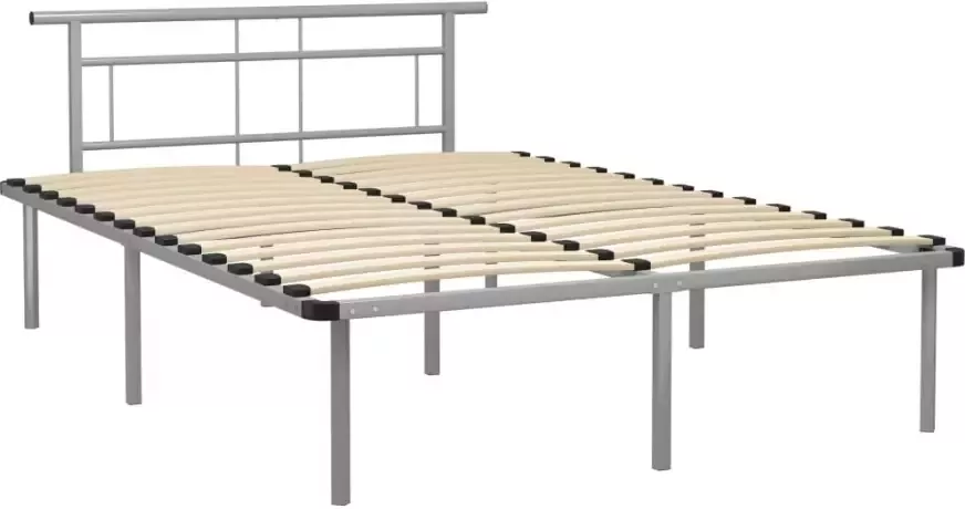 VidaXL -Bedframe-metaal-grijs-160x200-cm - Foto 5