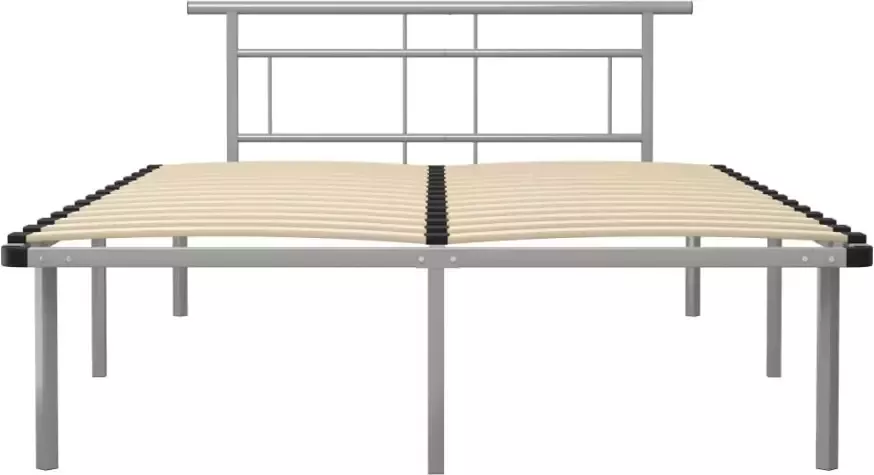 VidaXL -Bedframe-metaal-grijs-160x200-cm - Foto 3