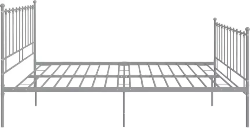 VidaXL -Bedframe-metaal-grijs-180x200-cm - Foto 3