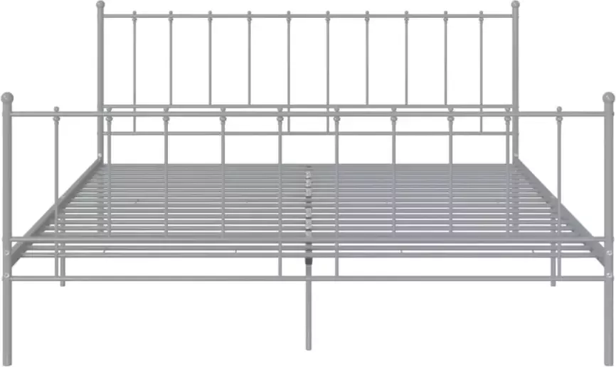 VidaXL -Bedframe-metaal-grijs-180x200-cm - Foto 2