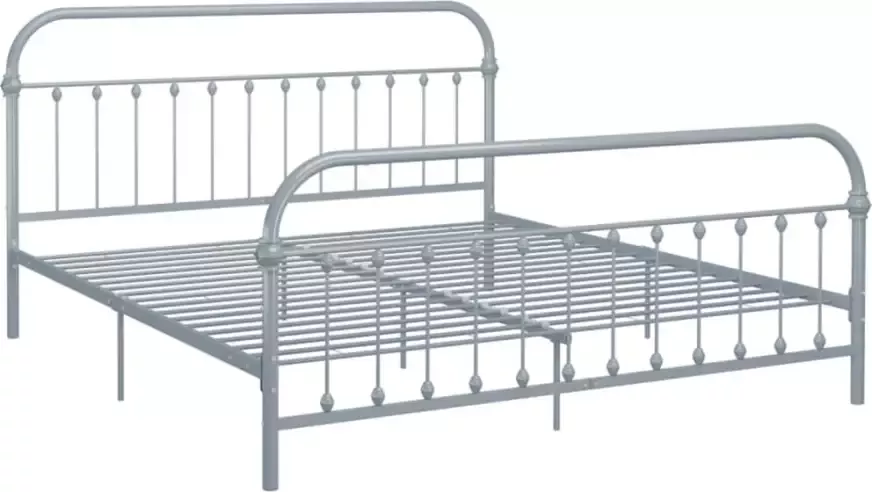 VidaXL -Bedframe-metaal-grijs-180x200-cm - Foto 4