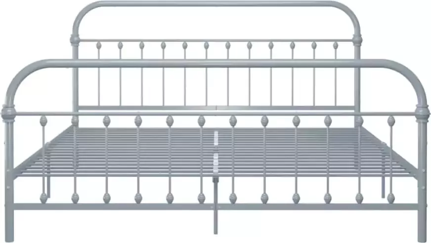 VidaXL -Bedframe-metaal-grijs-180x200-cm - Foto 2