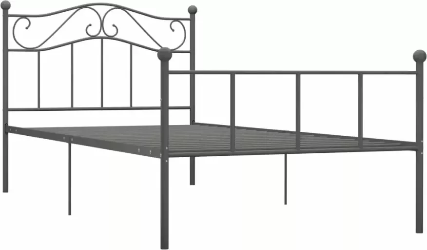VidaXL -Bedframe-metaal-grijs-90x200-cm - Foto 4