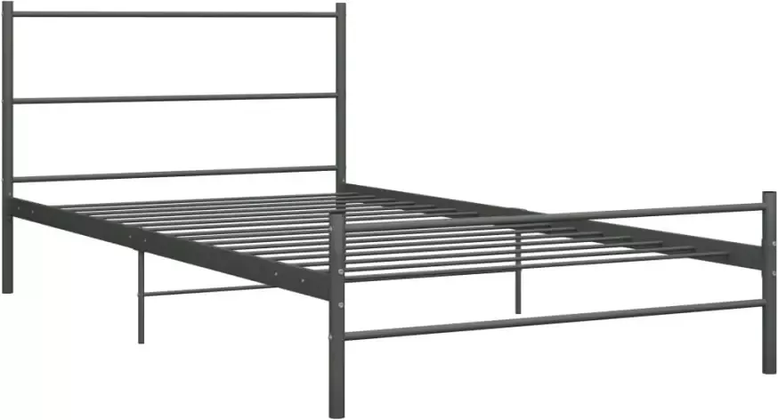 VidaXL -Bedframe-metaal-grijs-90x200-cm - Foto 4